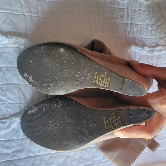 Colin Stuart Suede Wedge Ankle Booties 8.5 EUC - Picture 4 of 10